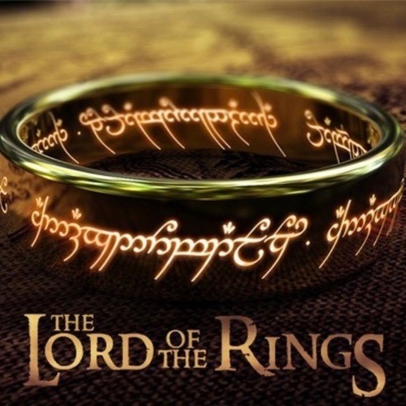 Lord of the Rings Ring in Stainless. Size 9, 10 & 11 in Titanium  8mm wide band - Picture 2 of 6